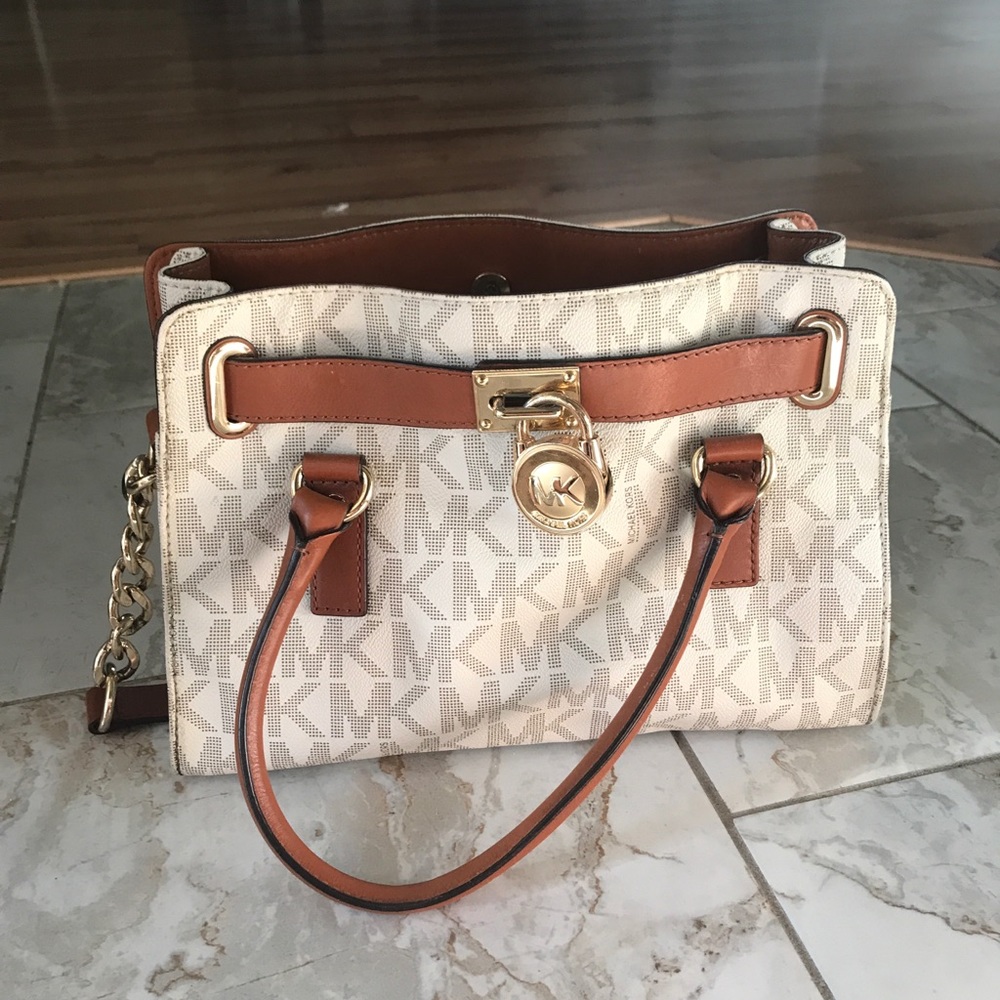 MK White Hamilton Bag